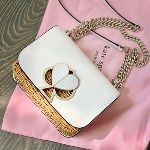 Kate spade nicole twisty white wicker bag